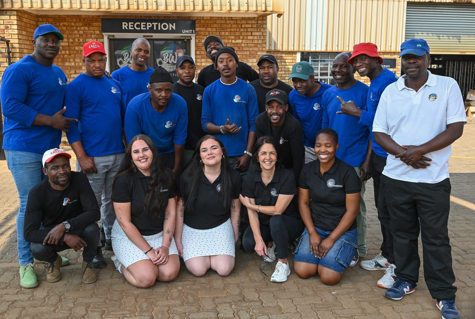 The B&W Productions crew on site at an event