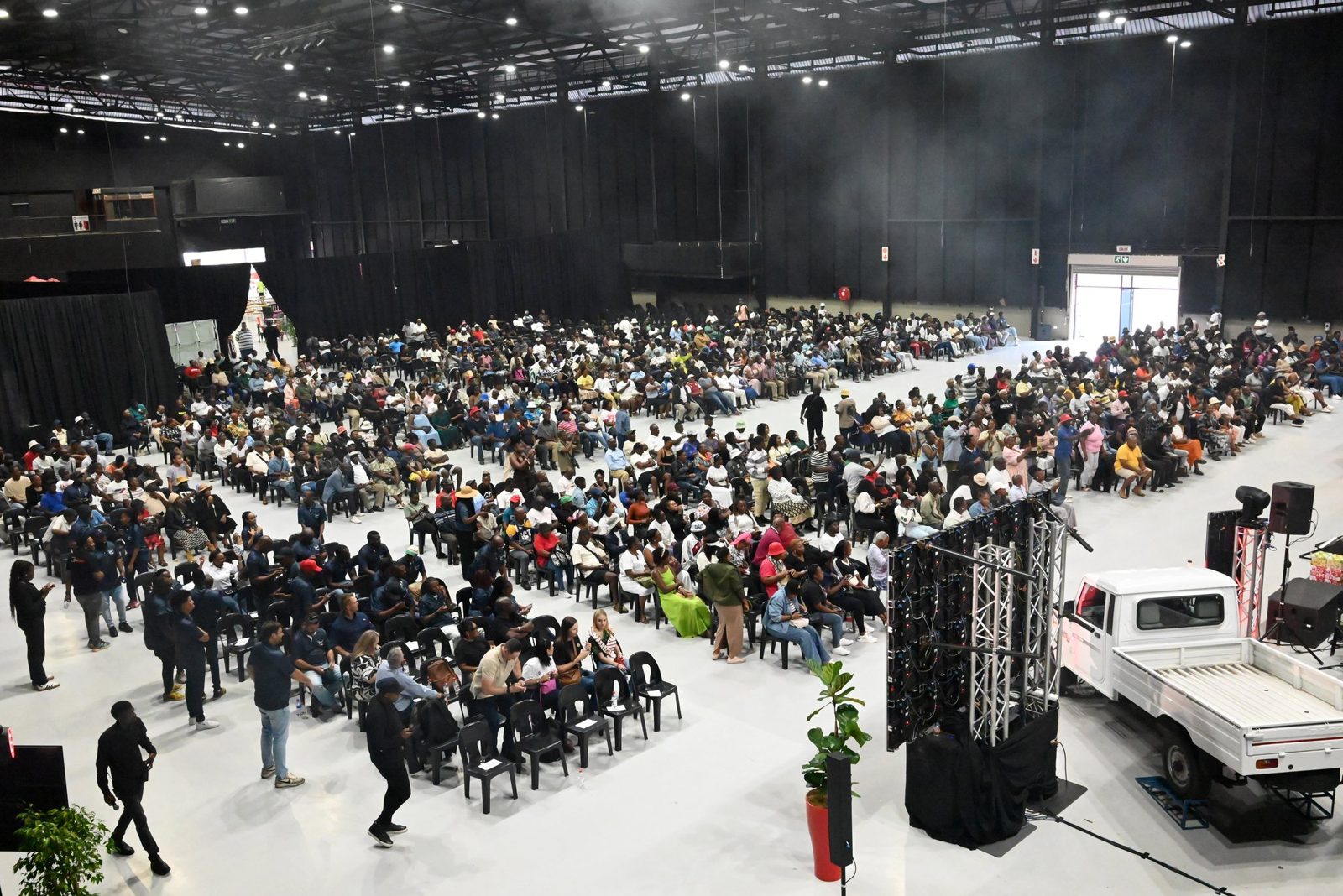 Packed hall during a live event