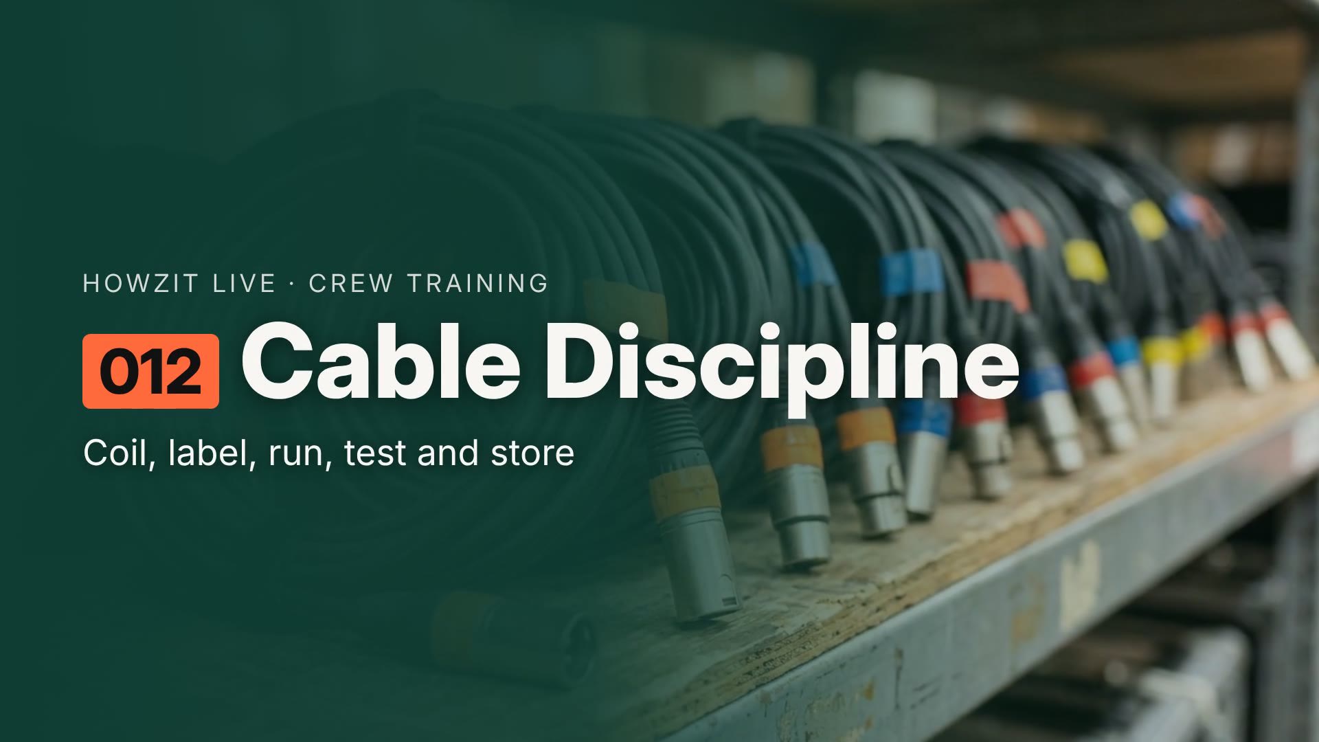 Cable Discipline — training module poster