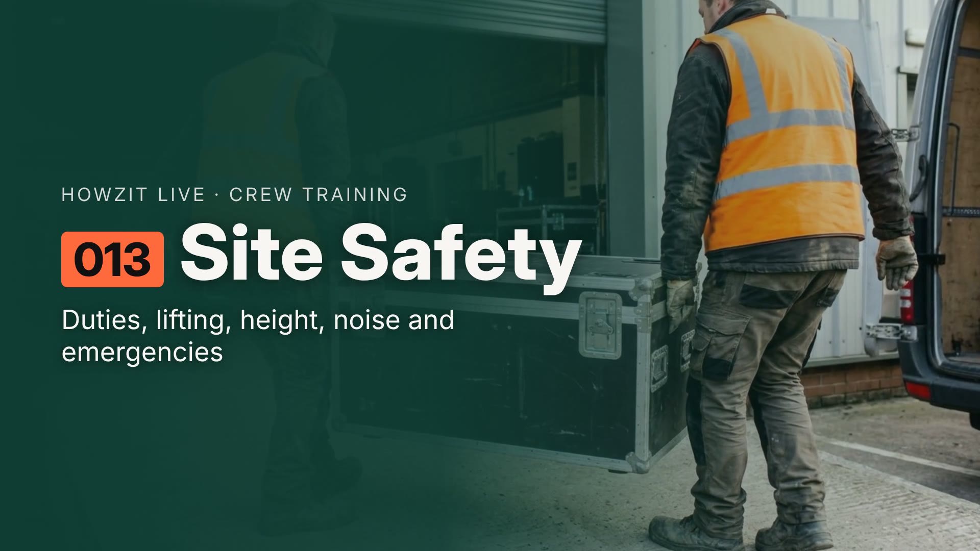 Site Safety — training module poster