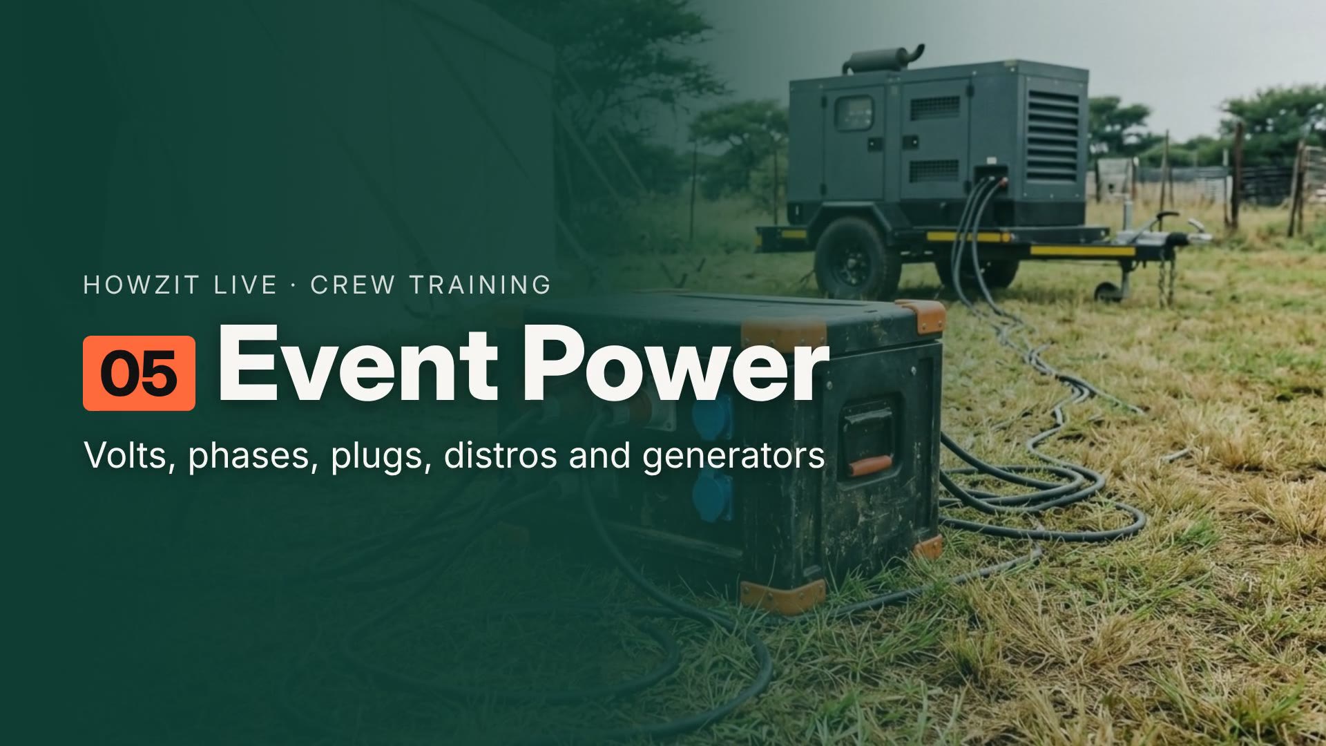 Event Power for Crew — training module poster