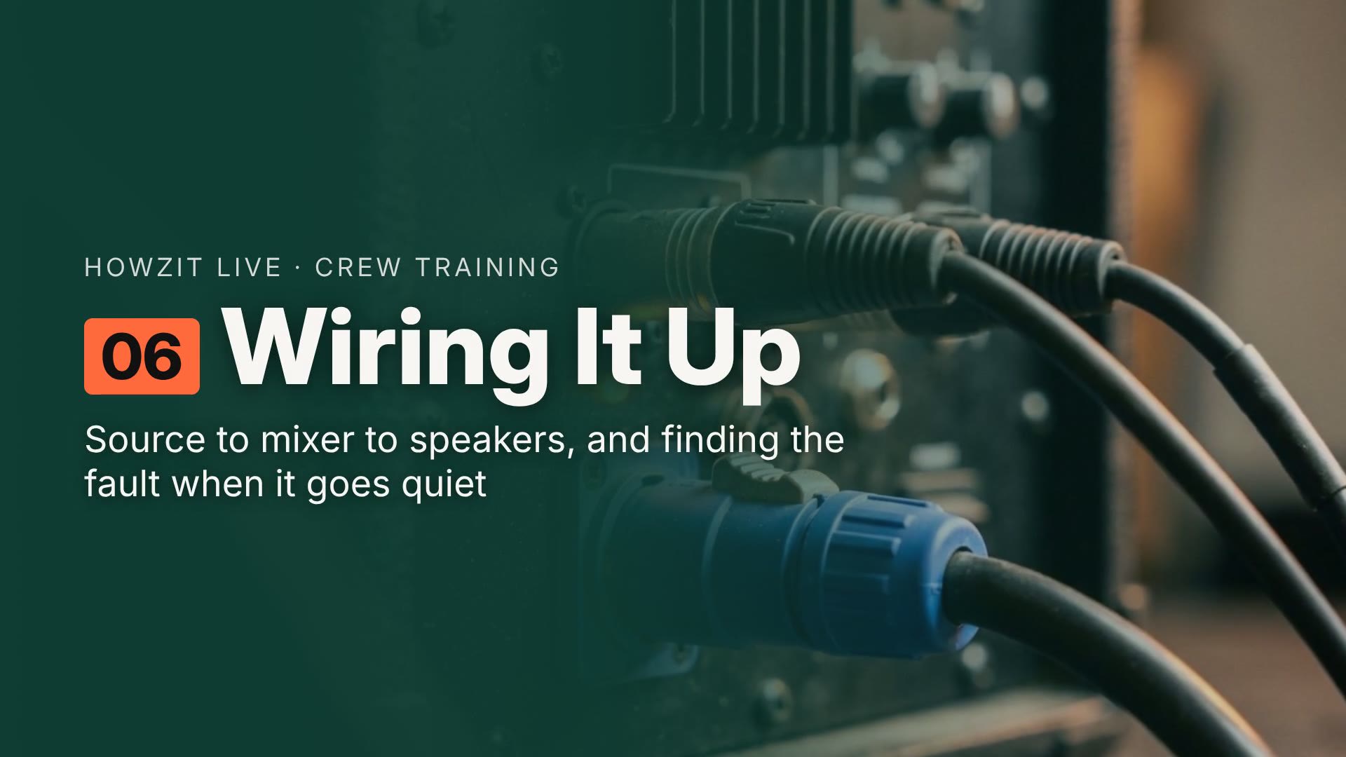 Wiring It Up — training module poster