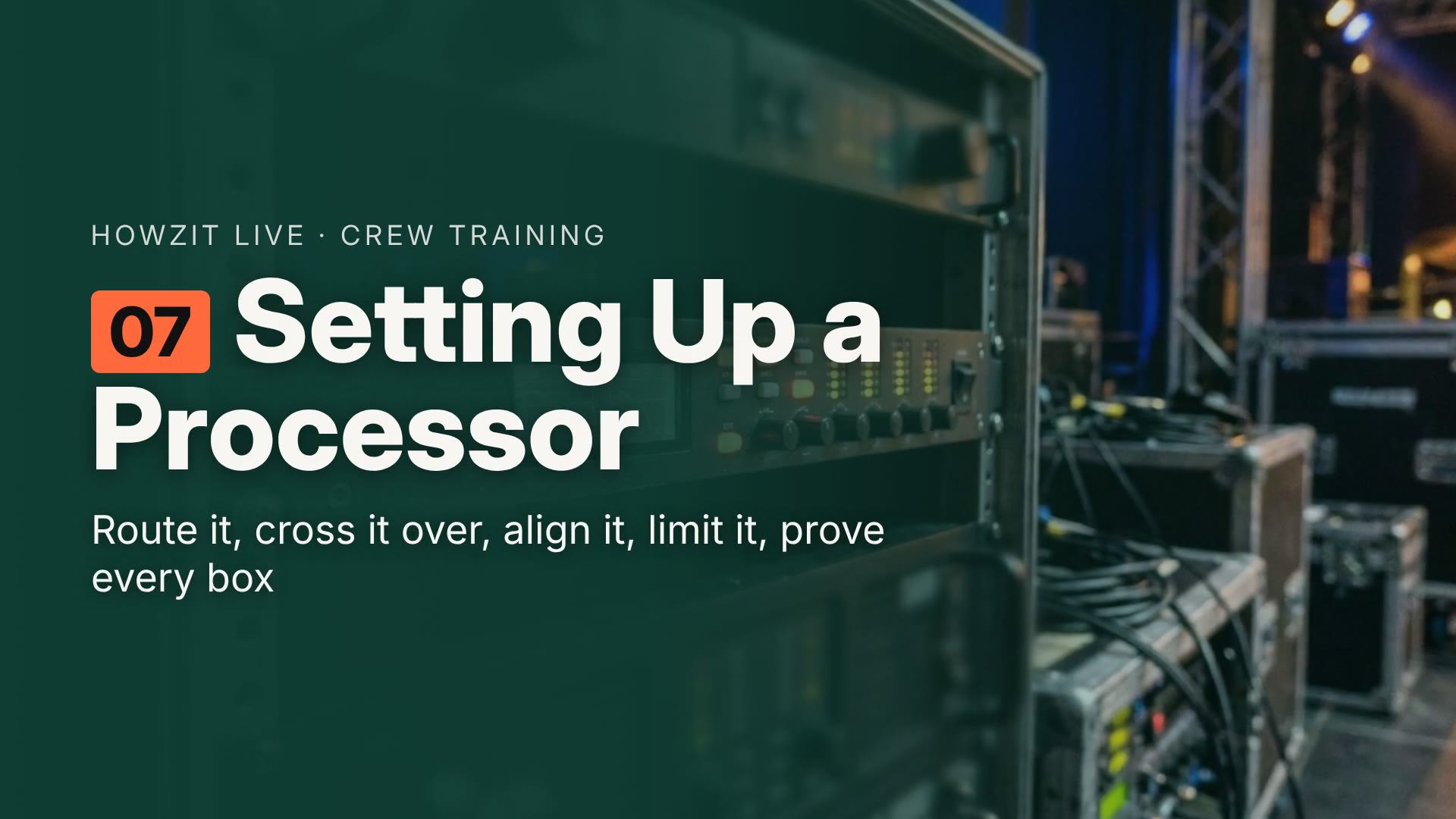 Setting Up a Processor — training module poster