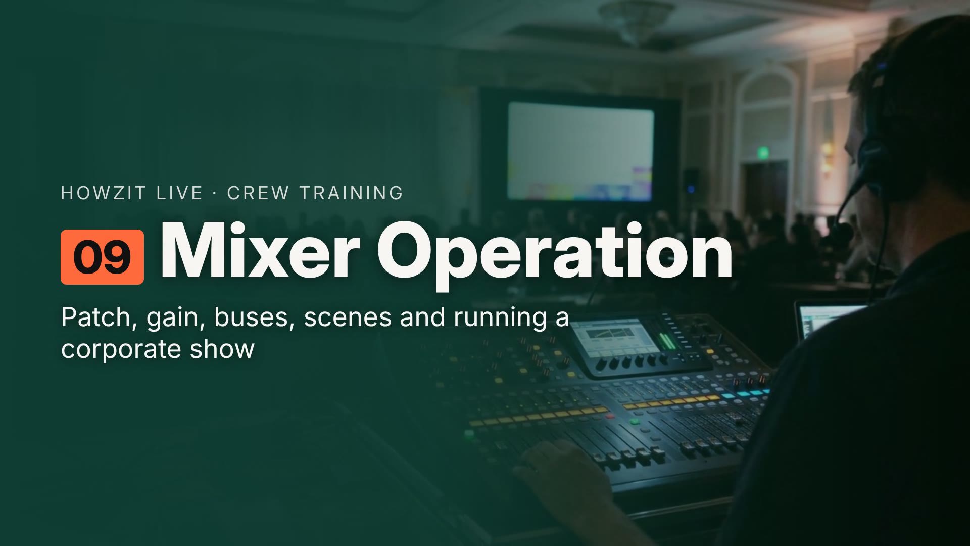 Mixer Operation — training module poster