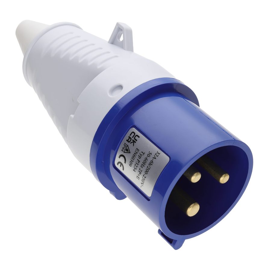 CEE 32 A blue, 3-pin, 230 V